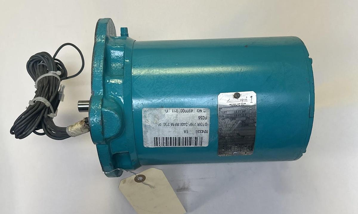 Used RELIANCE,B78Q1209M-QQ-1,MOTOR 2HP 3400RPM 230/460V 3PH FC56 FRAME