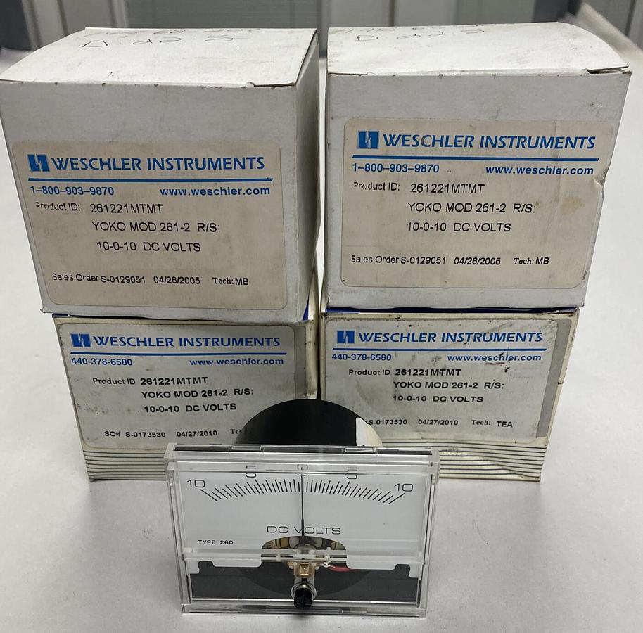 Yokogawa Weschler Instruments,26221MTMT 261-2,Panel Meter Lot Of 4 NOS