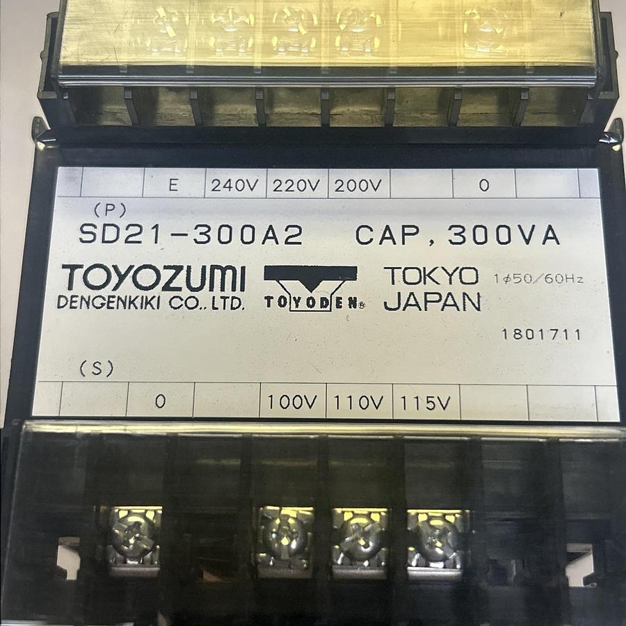 Used TOYOZUMI,SD21-300A2,TRANSFORMER 300VA