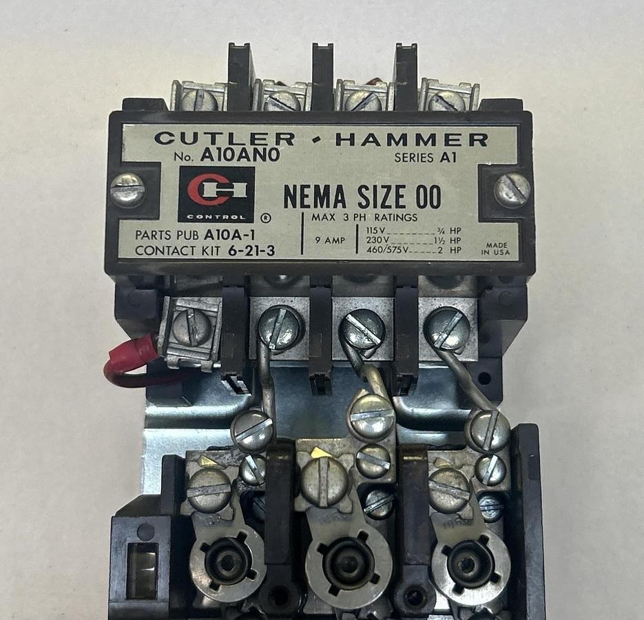 Used CUTLER-HAMMER,A10AN0,STARTER SIZE 00