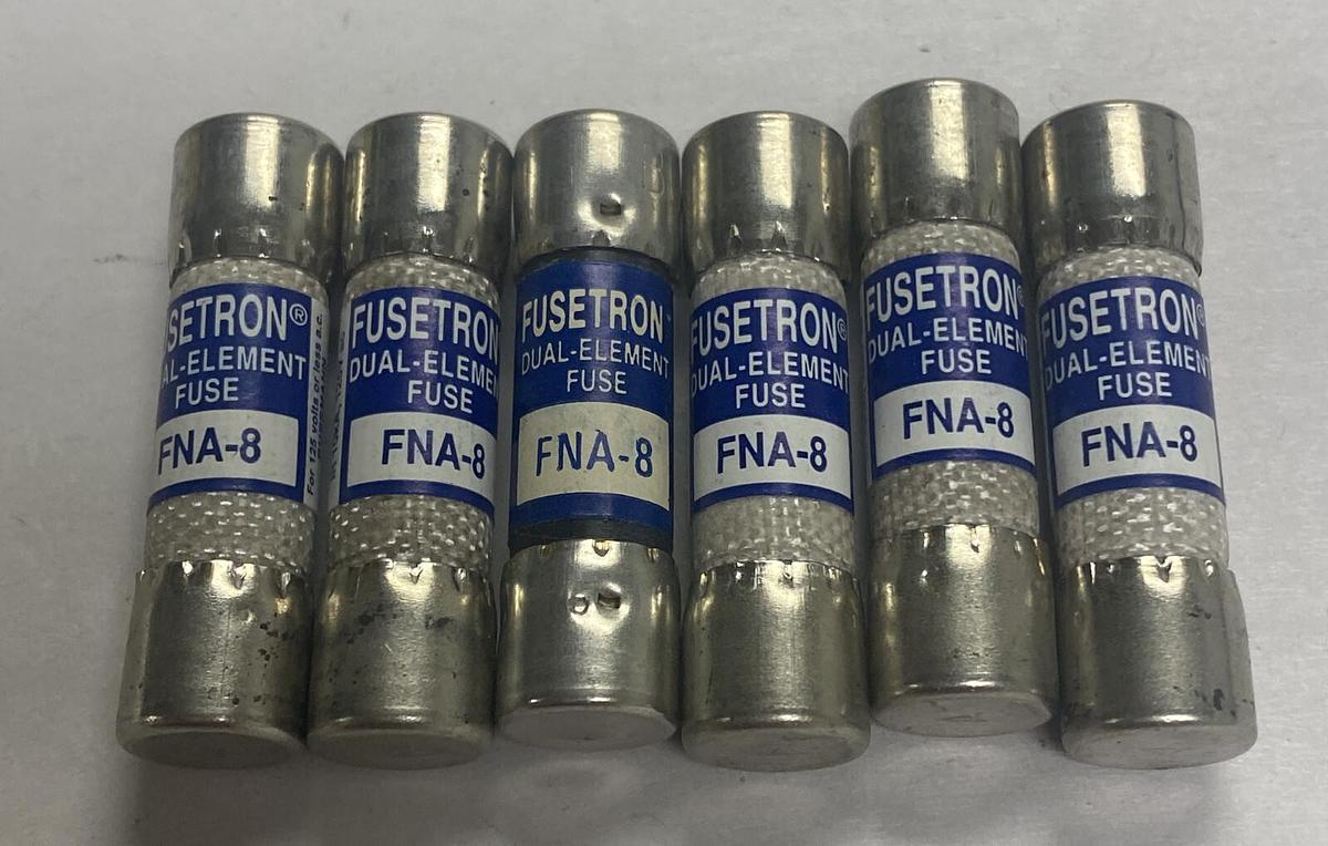 Cooper Bussmann,FNA-8,Fusetron Lot Of 6 NOS
