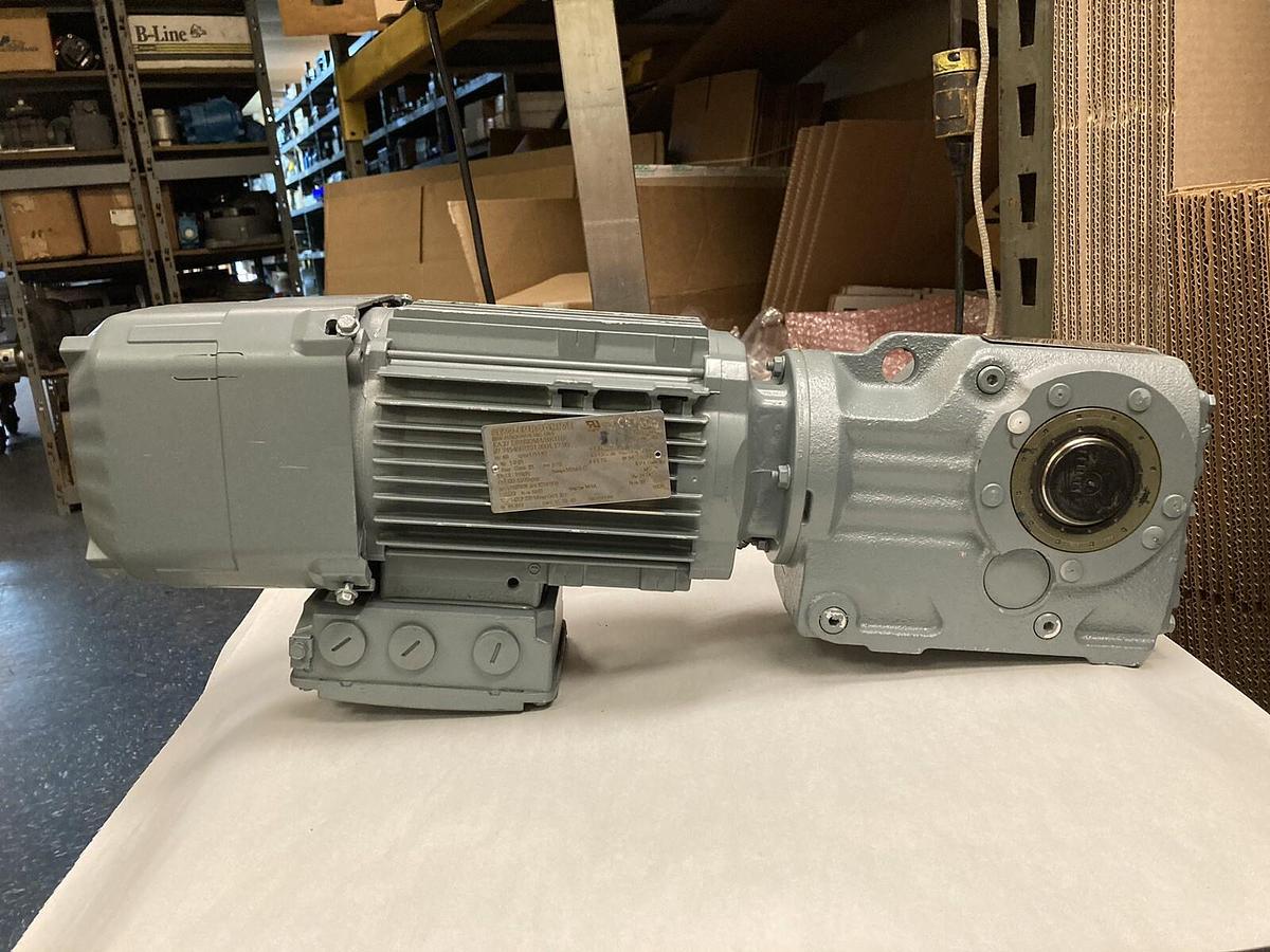 Used Sew-Eurodrive,KA37 DRN80M4/BE1HF,1 HP Gearmotor Ratio 28.83 1751/61 RPM