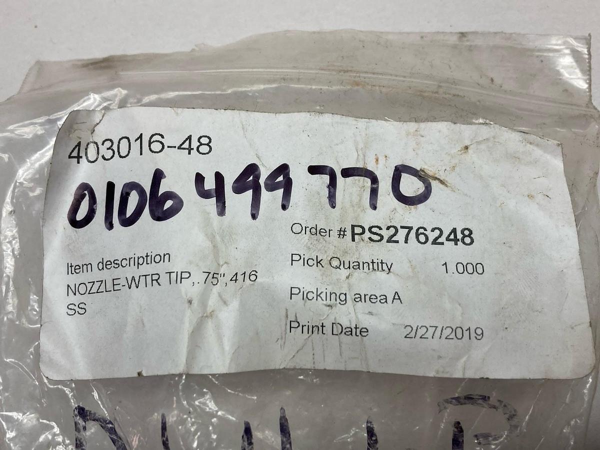 Unbranded,403016-48,Nozzle-WTR Tip 0.75 Inch 416SS