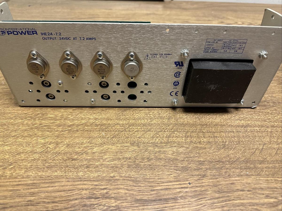 Used International Power,IHE24-7.2B,Power Supply 24VDC at 7.2Amps