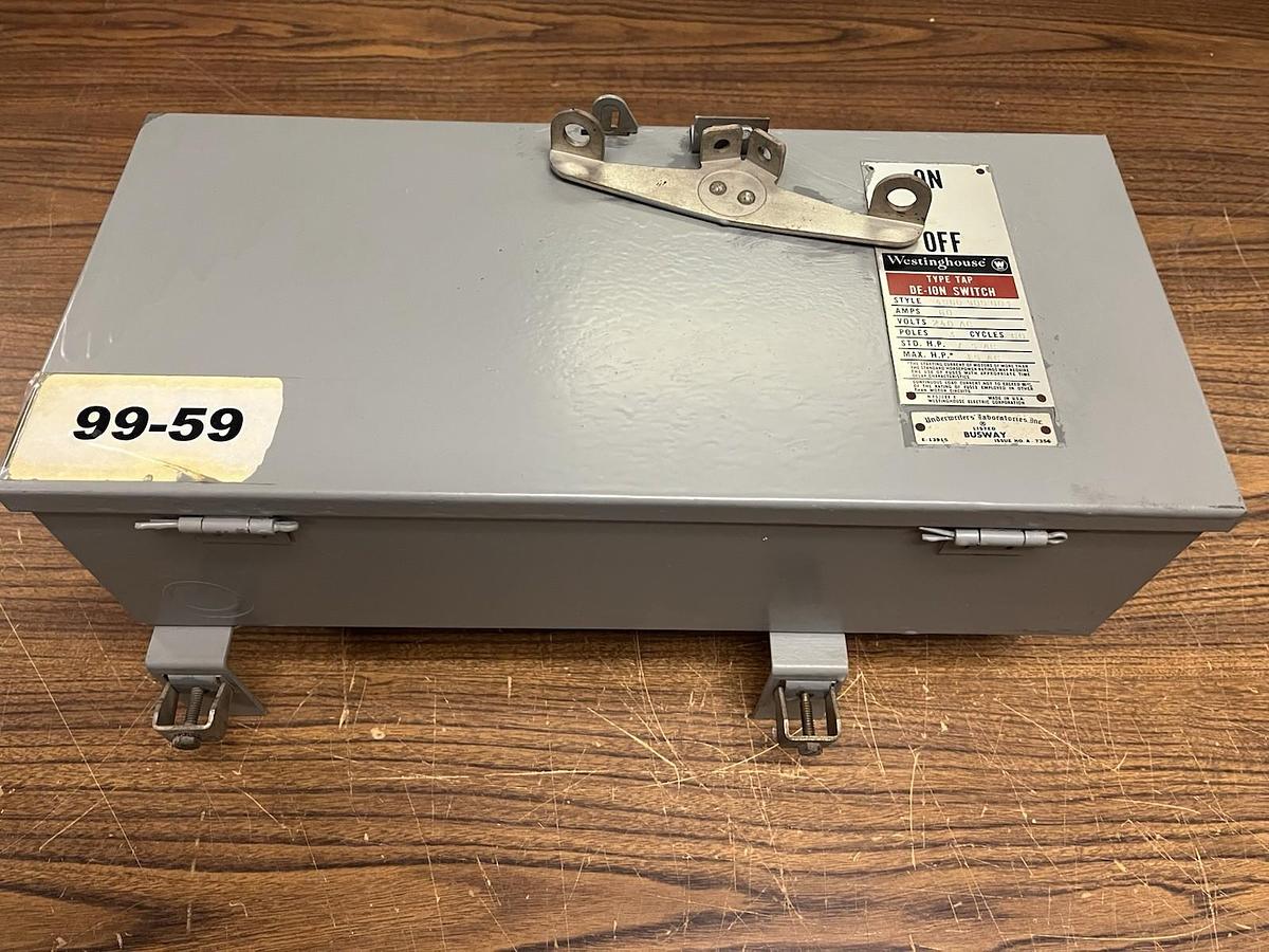 Used Westinghouse,TAP,BUSWAY BUS PLUG 60AMP 240V 3PH 456D-905-G03