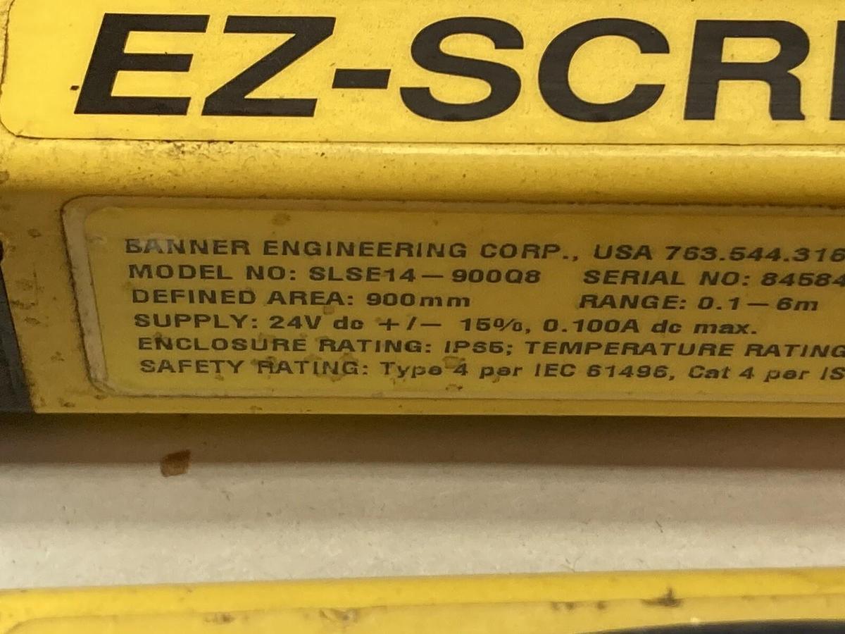 Used Banner,SLSE14-900Q8 Emitter/SLSR14-900Q8 Reciever,Safety Light Curtain