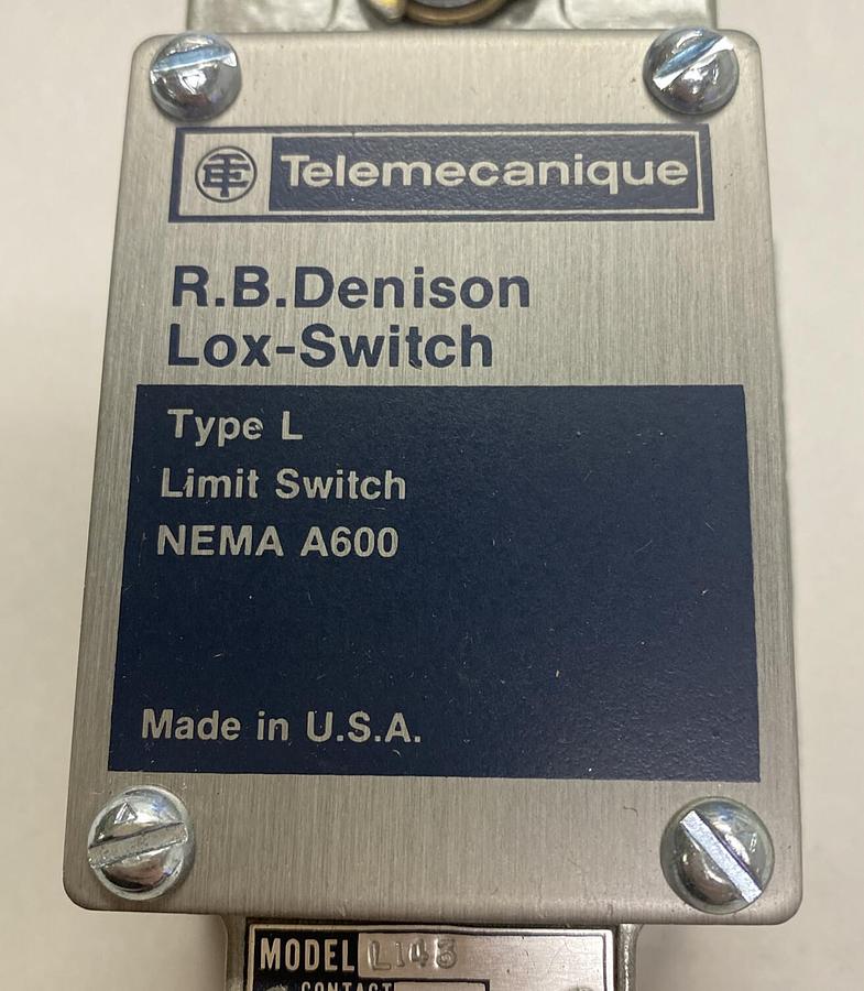 TELEMECANIQUE,NEMA A600 MODEL L143 R.B, DENISON LOX-SWITCH NEW NO BOX
