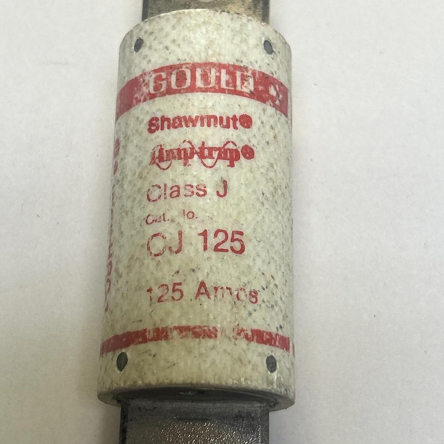 Used GOULD SHAWMUT,CJ125,FUSE 125A 600V