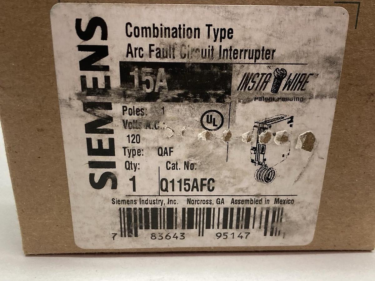 Siemens,Q115DFC,Circuit Breaker Plug-In 15A 120V