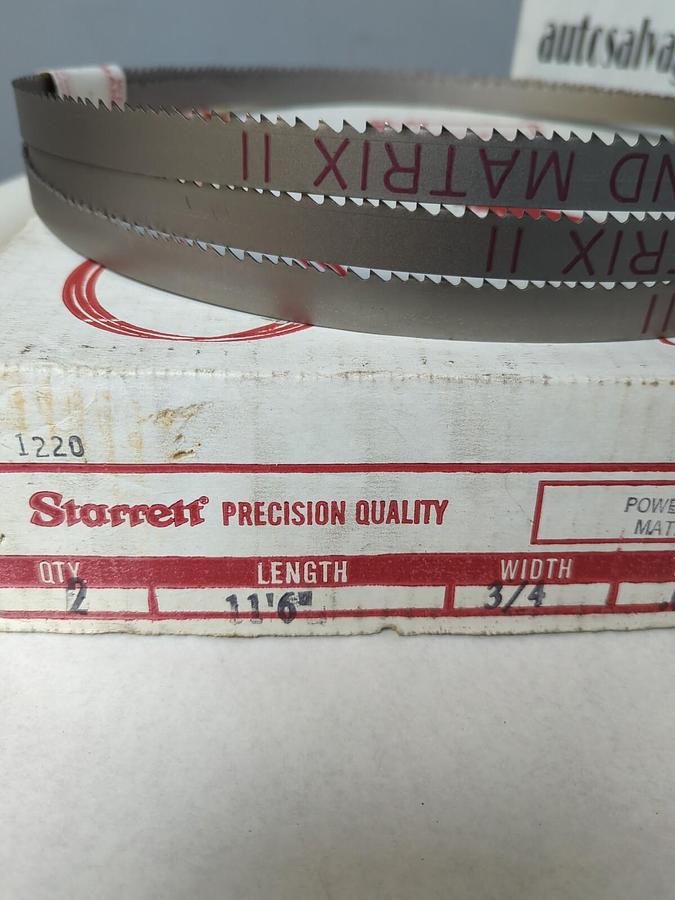STARRETT POWERBAND II,NA,1 1FT-6 IN 3/4 W  .035 THICK  4-6/S TEETH LOT OF 2 NOS