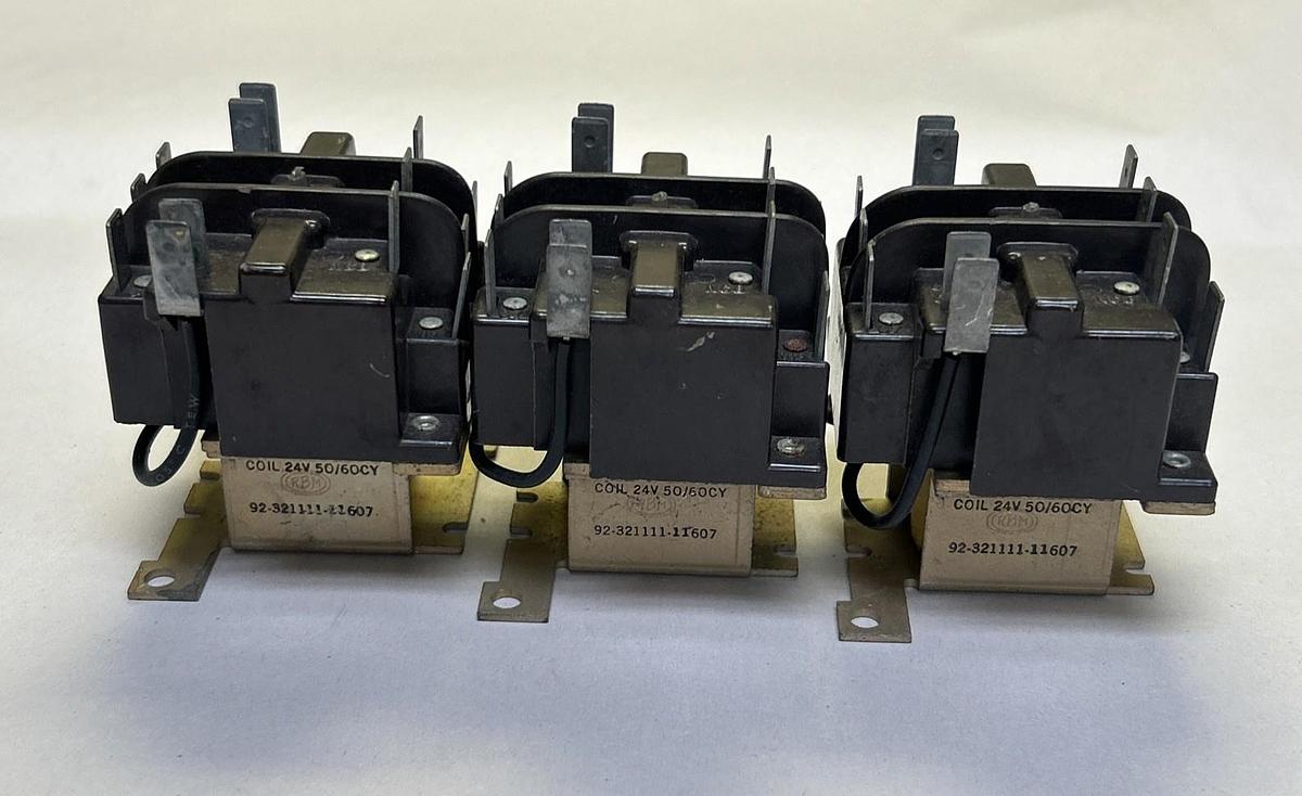 Used RBM,92-321111-11607,RELAY 24V LOT OF 3
