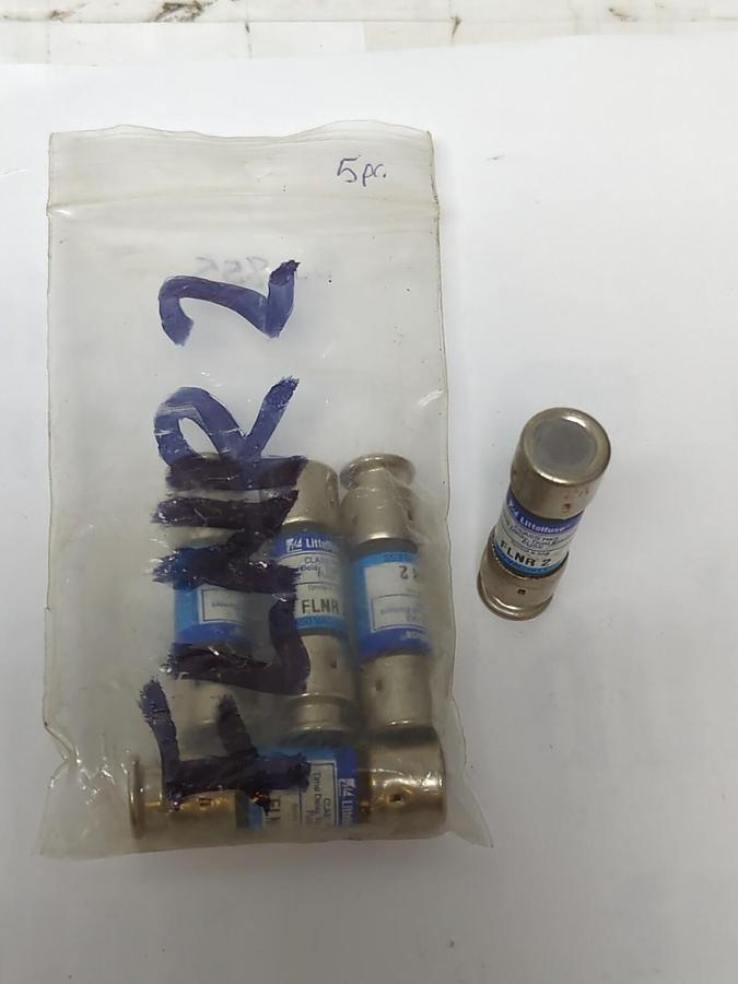LITTELFUSE,FLNR-2,TIME-DELAY 2 AMP FUSES LOT OF 5 NOS