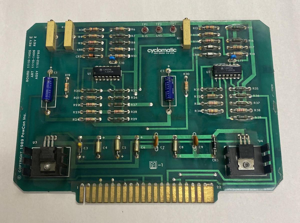 Cyclomatic,1115-1405,Rev E Circuit Board NOS