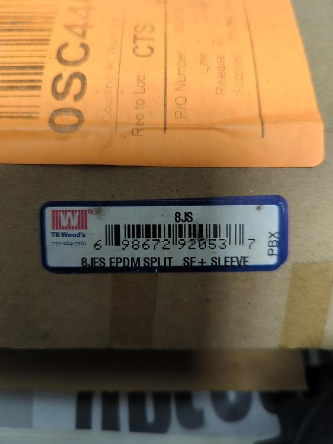 TB WOOD'S,8JS,8JES EPDM SPLIT SFT SLEEVE NOS