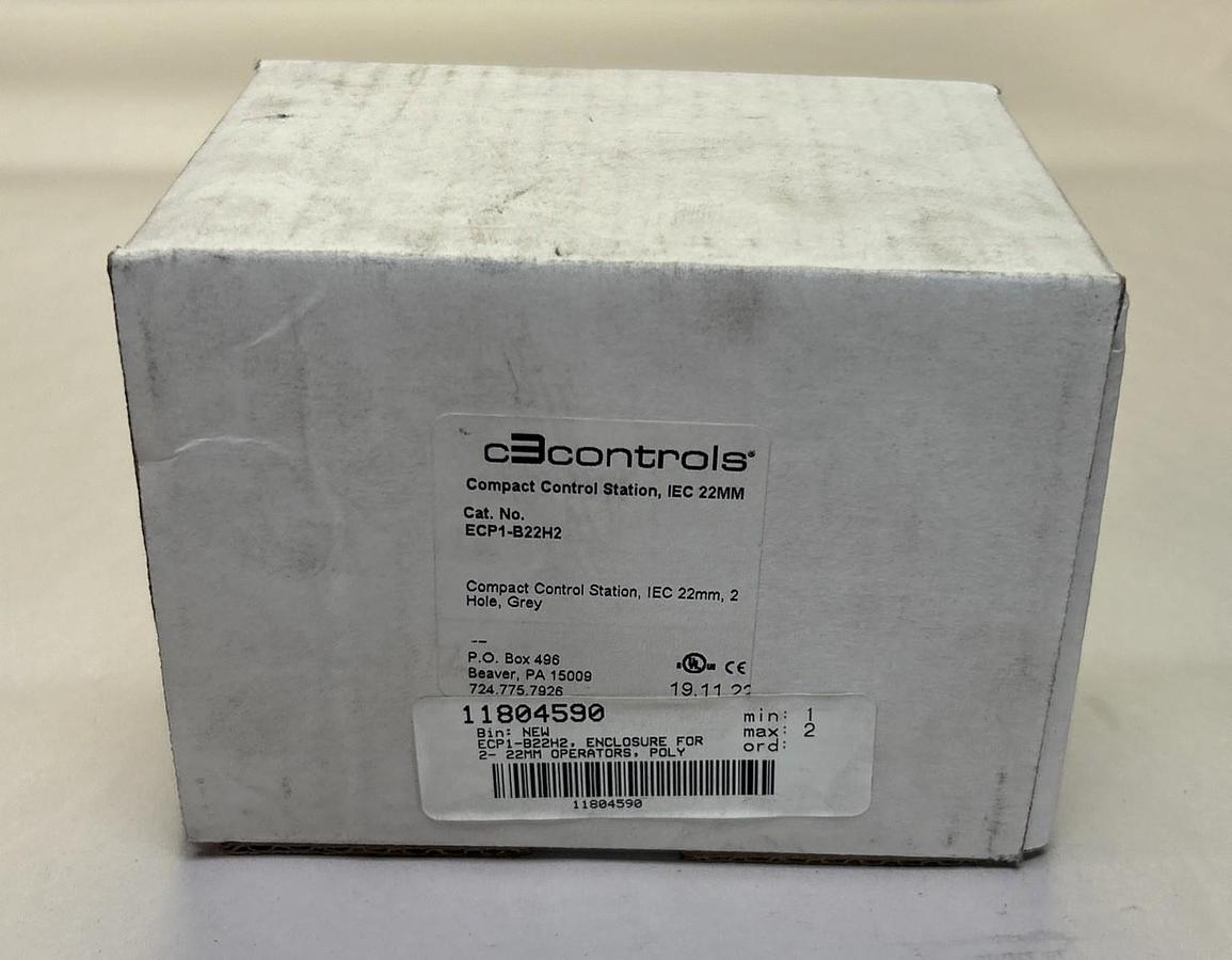 C3 CONTROLS,ECP1-B22H2,COMPACT CONTROL STATION ENCLOSURE NOS