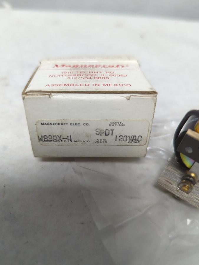 MAGNECRAFT E;ECTRIC,W88AX-4,COIL RELAY 120VAC NOS