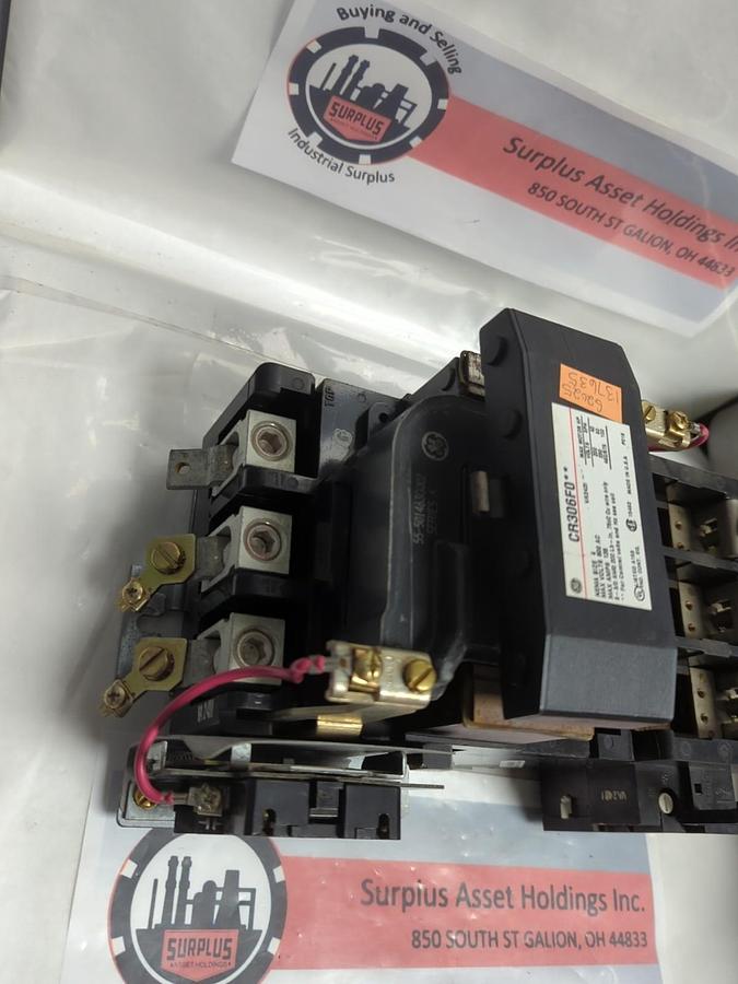 Used GE,CR306F0,SIZE 4 MOTOR STARTER 600AC 135AMP PRE-OWNED
