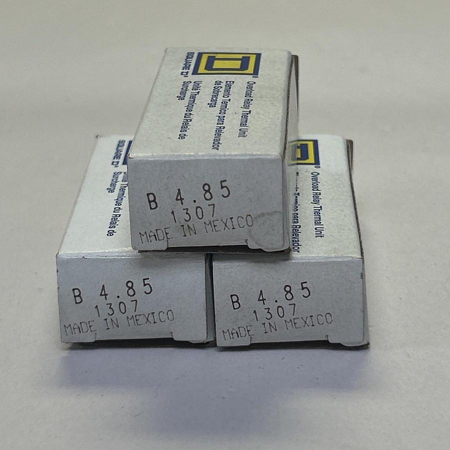 SQUARE D,B4.85,THERMAL OVERLOAD HEATER ELEMENT LOT OF 3 NOS