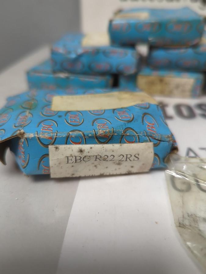 EBC,R22 2RS,DEEP GROOVE BALL BEARING RUBBER SEALED 1.375 INCH ID LOT OF 9 NOS