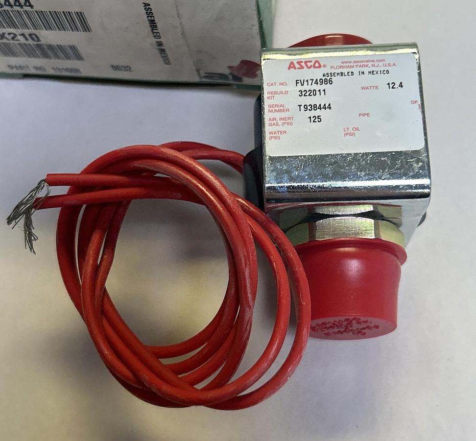 Used ASCO,FV174986,SOLENOID VALVE COIL 110/120VAC NEW
