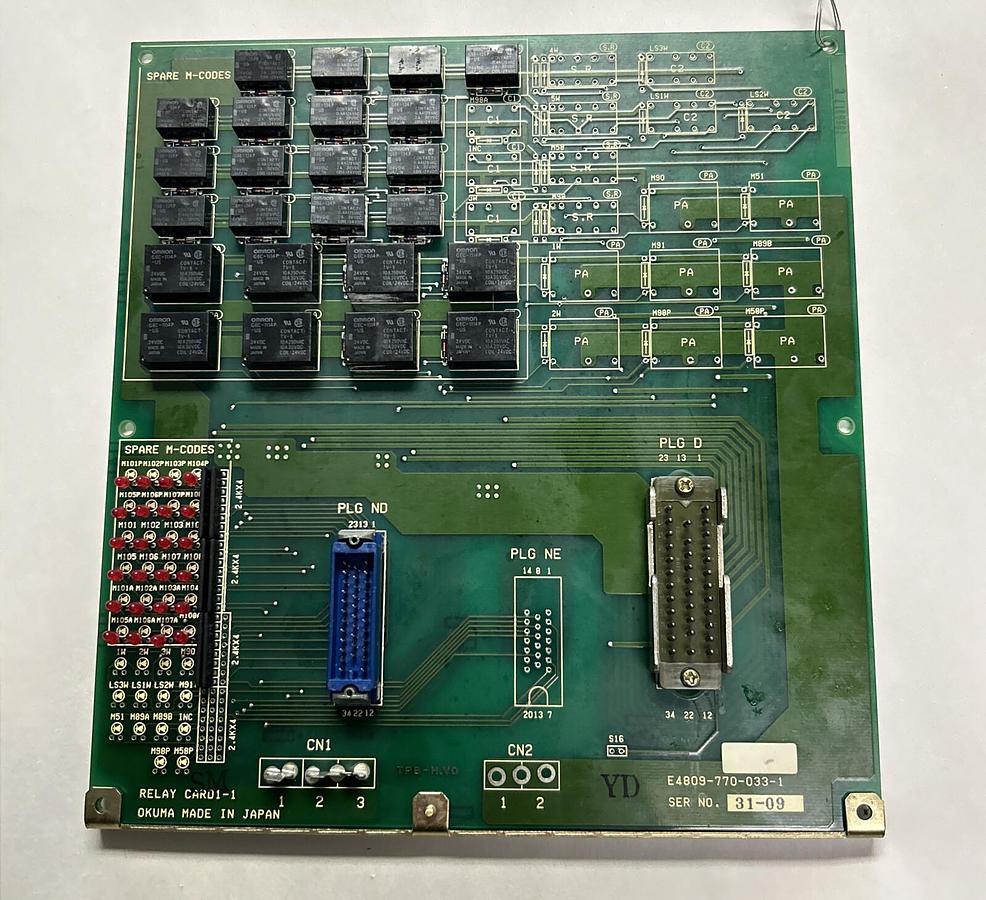 Used OKUMA,E4809-770-033-1,RELAY BOARD