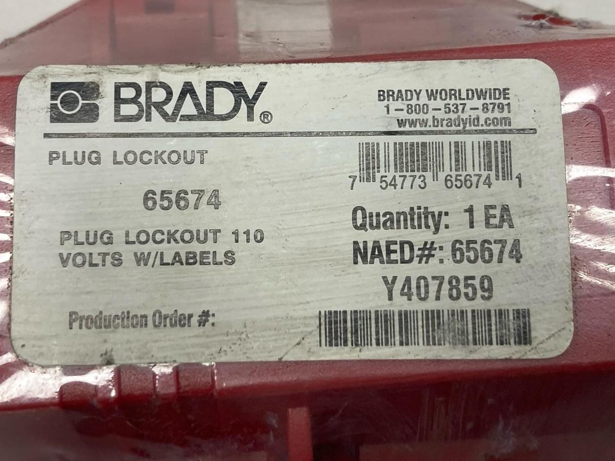 Used Brady,65674,Plug Lockout 110V