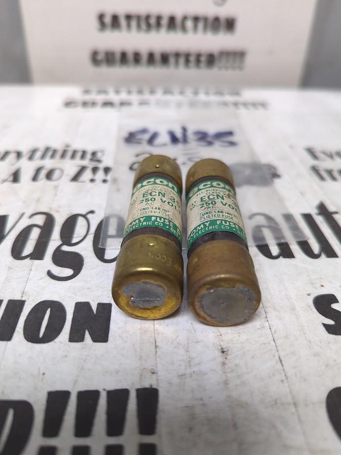 FEDERAL PACIFIC ECON,ECN 35,DUAL-ELEMENT  35 AMP FUSES LOT OF 2 NOS