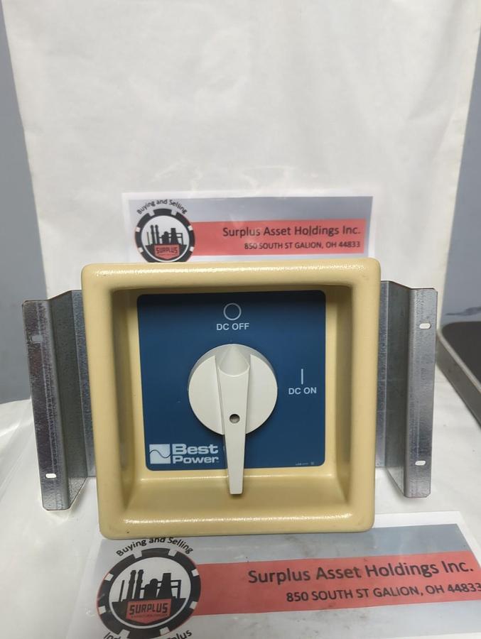 Used BEST POER,47572227,DC ON-OFF INDUSTRIAL ROTARY CONTROL SELECTOR SWITCH PRE-OWNED