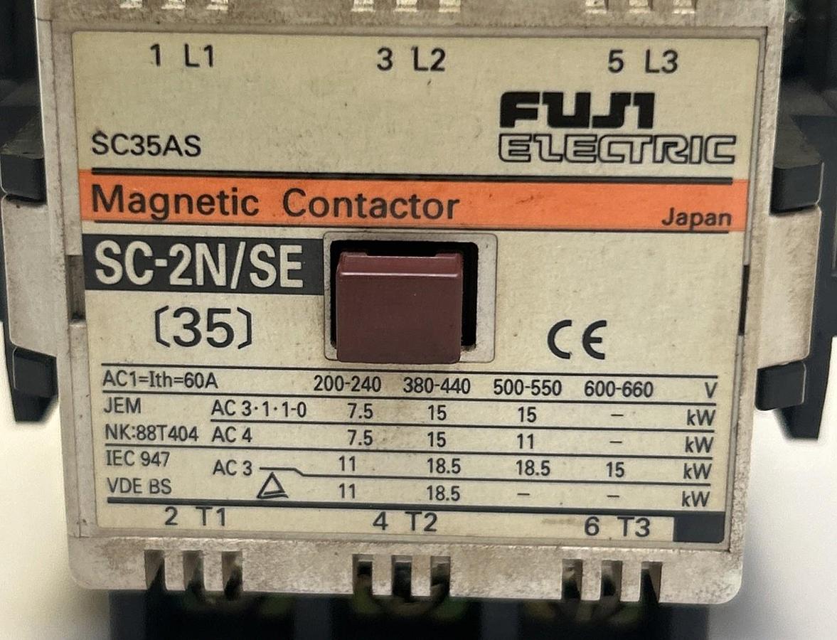 Used FUJI ELECTRIC,SC-2N/SE,MAGNETIC CONTACTOR