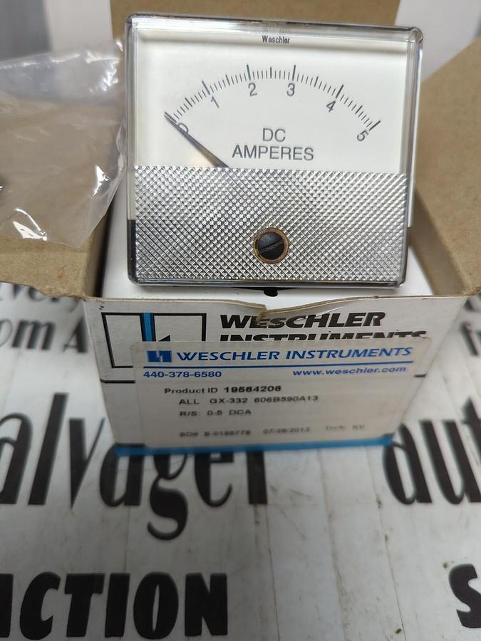 WESCHLER,19564206 ALL GX-332 606B590A13 R/S: 0-5DCA,PANEL METER NOS
