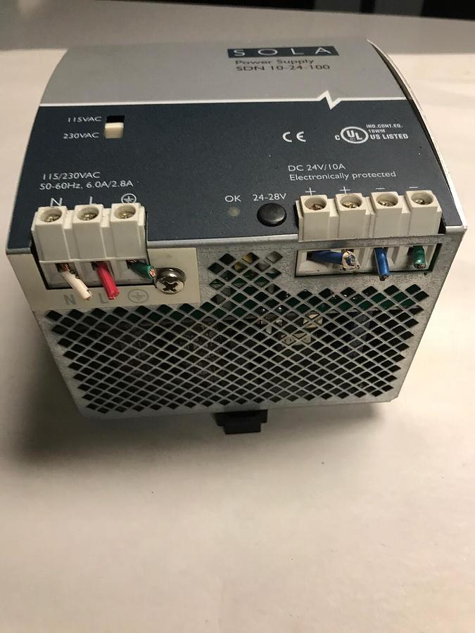 Used Sola,SDN 10-24-100,Power Supply