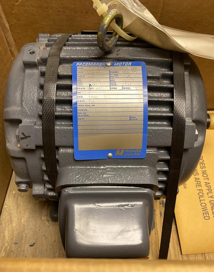 Magnetek,6-962334-00,Motor U200 1HP 1740 RPM 460V Frame 182 NOS