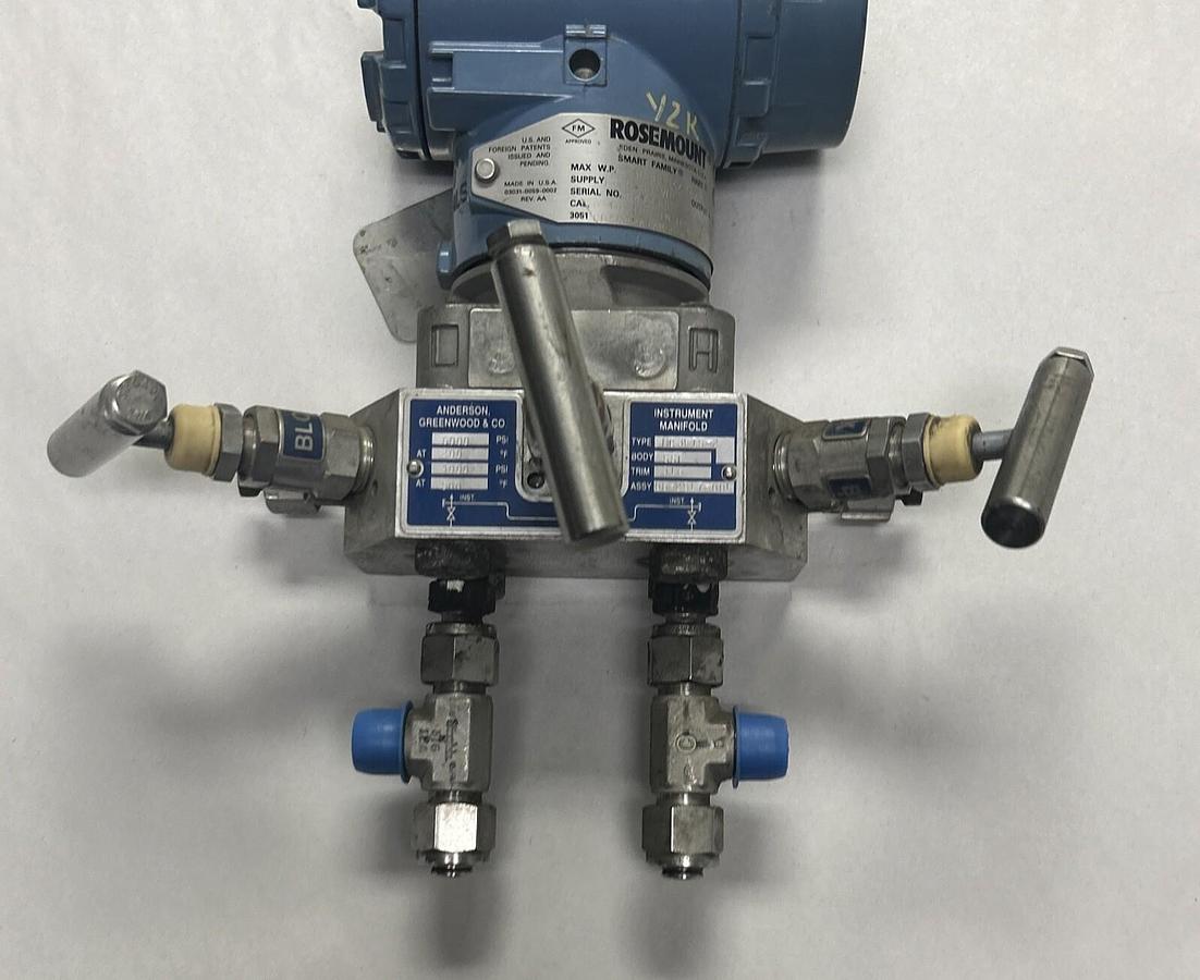 Used ROSEMOUNT,3051CD2A02A1AM5S5,PRESSURE TRANSMITTER