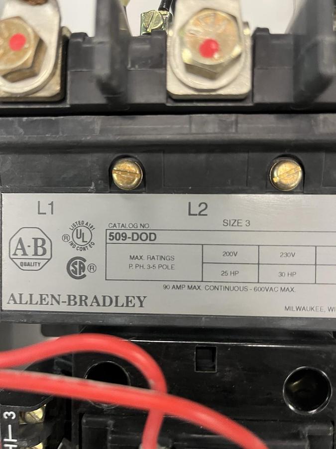 Used ALLEN BRADLEY,2112B,2100 SERIES SIZE 3 32" FUSED MCC BUCKET