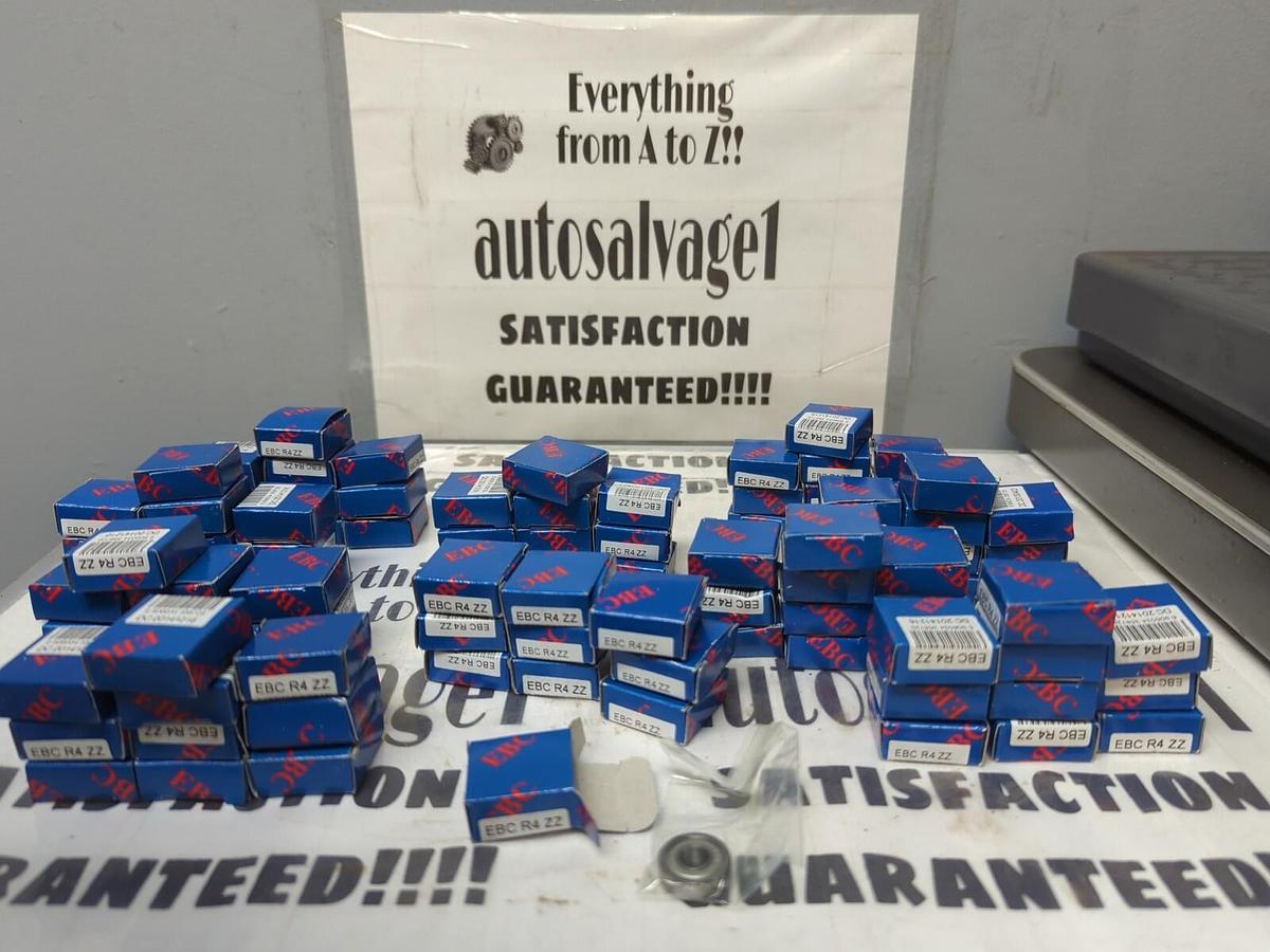 EBC,R4 ZZ,SHIELDED MINIATURE BEARING 1/4 INCH BORE 5/8 INCH OD LOT OF 100 NOS