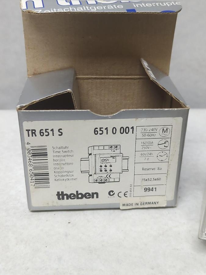 THEBEN,TR 651S,TIMER SWITCH 60S/24HR/7DAY 230-240V 50/60HZ NOS