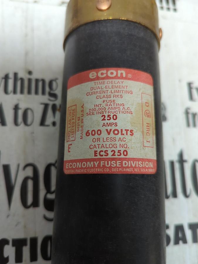 ECON,ECS-250,TIME-DELAY FUSE 250A/600V NOS