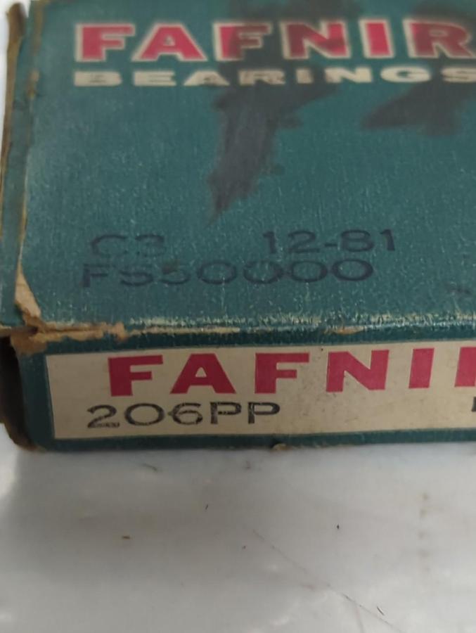FAFNIR,206PP,RUBER SEALED BALL BEARING NOS