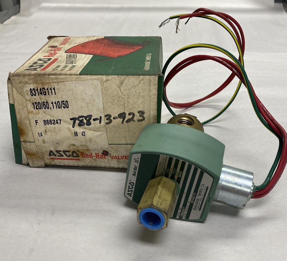 Asco,8314G111,Solenoid Valve 1/4" 120V NOS