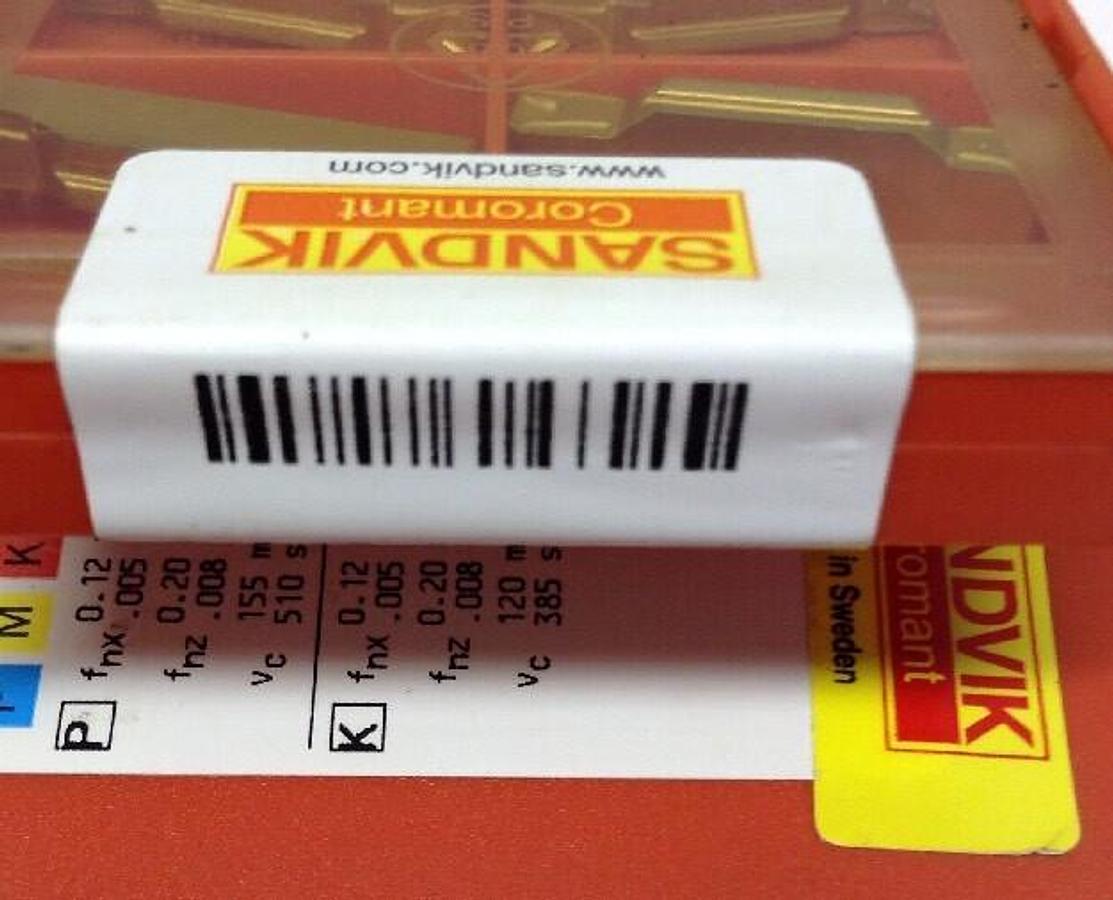 Used Sandvik,N123H2-0400-0008-TM 4025, Manufacturer's Sealed Box of 10 Inserts