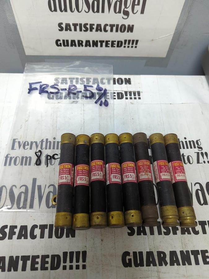 COOPER BUSSMANN,FRS-R-5-6/10,FUSETRON 5-6/10 AMP FUSES LOT OF 8 NOS
