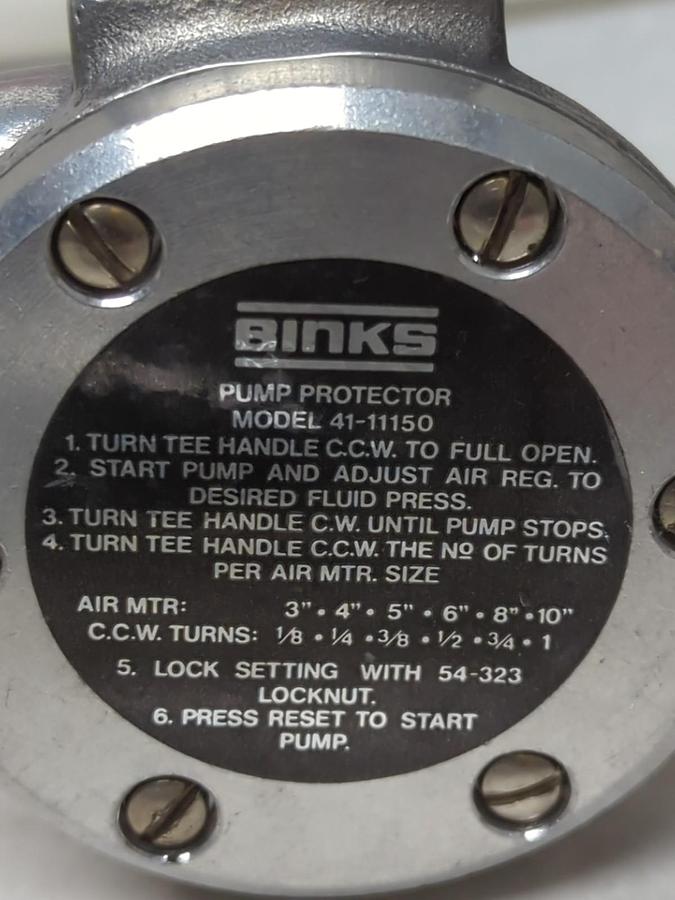 BINKS,MODEL 41 11150,PUMP PROTECTOR NOS