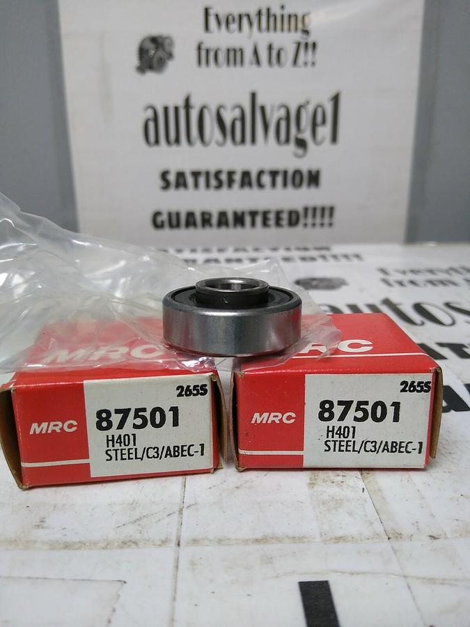 MRC,87501,Deep Groove Ball Bearing Lot of 2 NOS