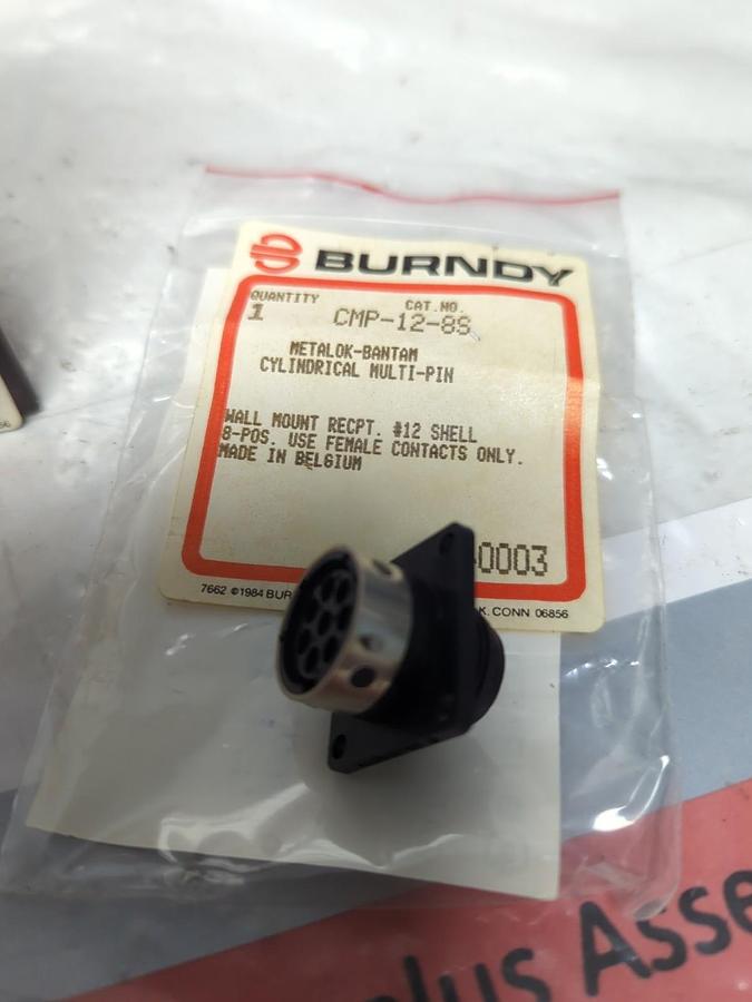 BURNDY,CMP-12-8S,CYLINDRICAL MULTI-PIN 8-CORE SOCKET NOS
