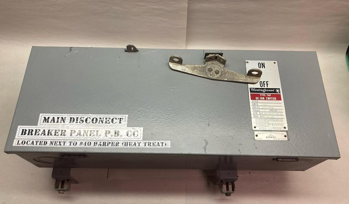 Used Westinghouse,Tap DE-ION 371D-674-G05,Switch Busway Plug 100A 600V 30-600HP