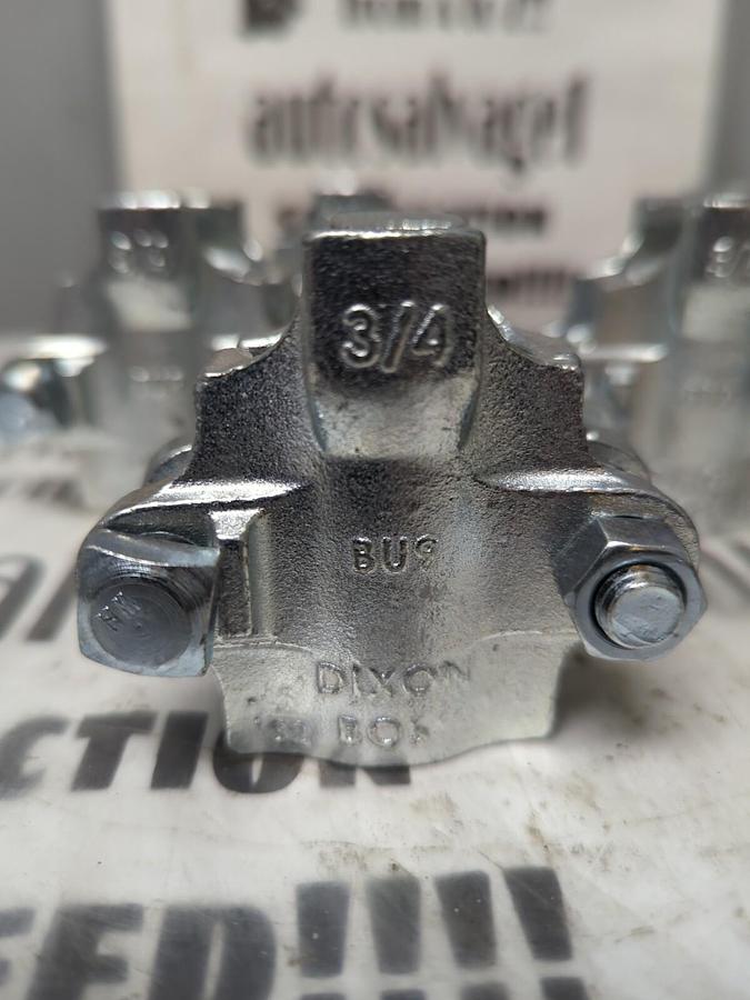 DIXON BOSS,BU9,HOSE CLAMPS 3/4 INCH  2-BOLT TYPE LOT OF 5 NOS