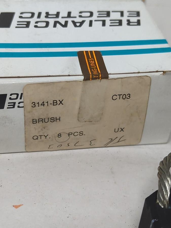RELIANCE ELECTRIC,3141-BX,CARBON MOTOR BRUSHES BOX OF 8 PIECES NOS
