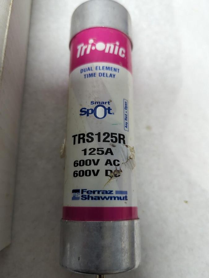 FERRAZ SHAWMUT,TRS125R,TRI-ONIC 125 AMP FUSE NOS