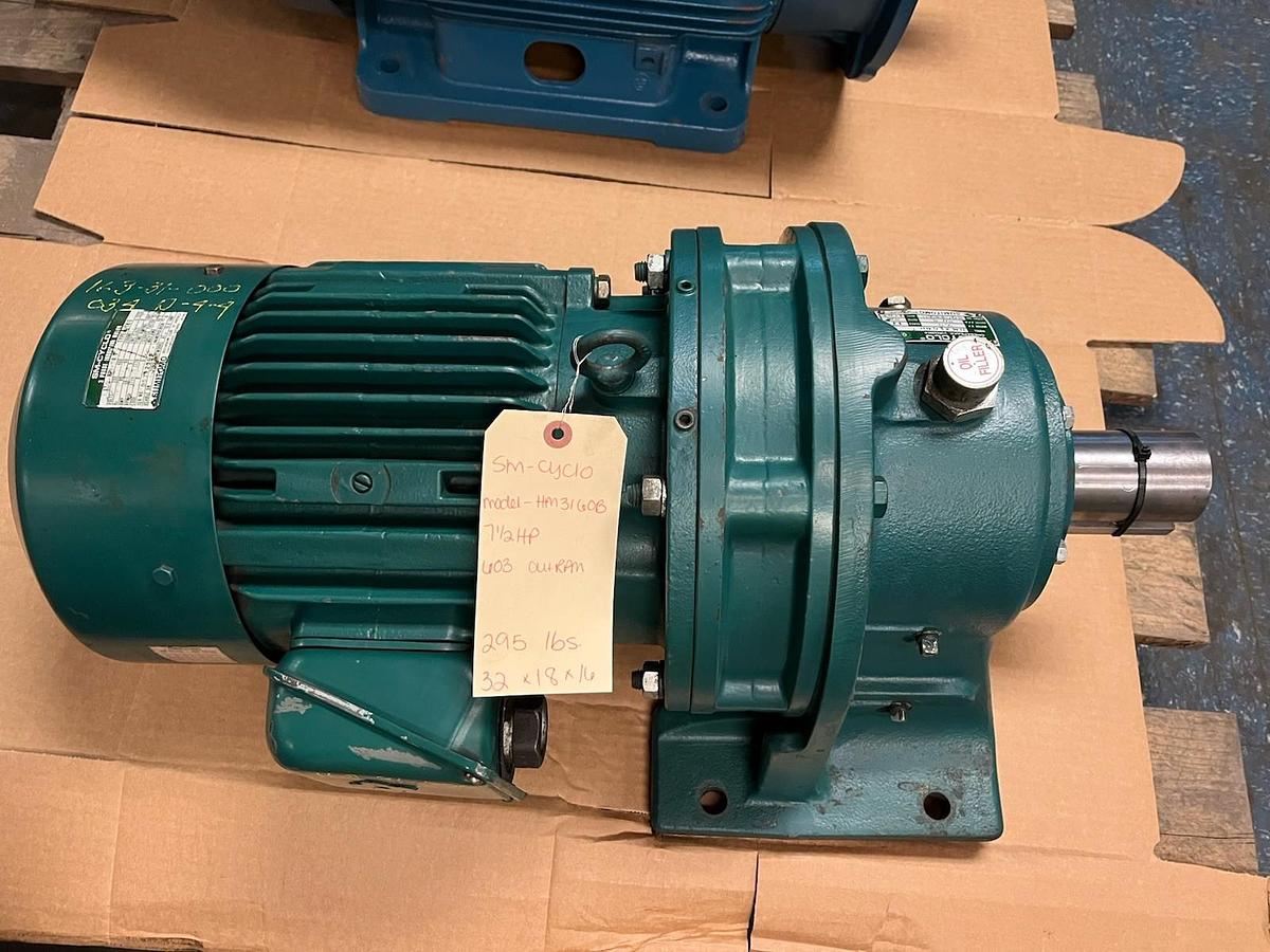 Used SUMITOMO,HM3160B,SM-CYCLO GEARMOTOR 7.5HP 60.3RPM RATIO 29