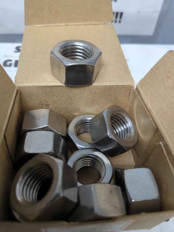 CHROMATE,18-8 USS 7/8-9,STAINLESS STEEL HEX NUTS BOX OF 10 NOS